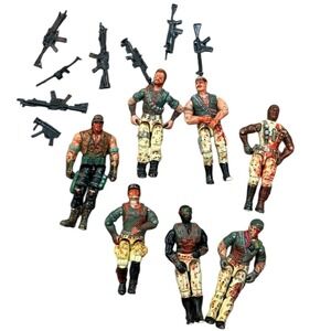 Vintage 2004 GI Joe Figures Desert Patrol Squad Toys R Us Exclusive Lot